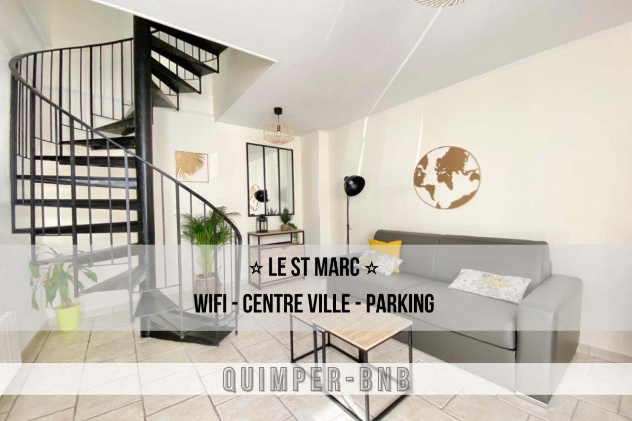 캥페르 Le St Marc - Theatre De Cornouaille - Wifi - Parking Prive - Entree Autonome 아파트 외부 사진